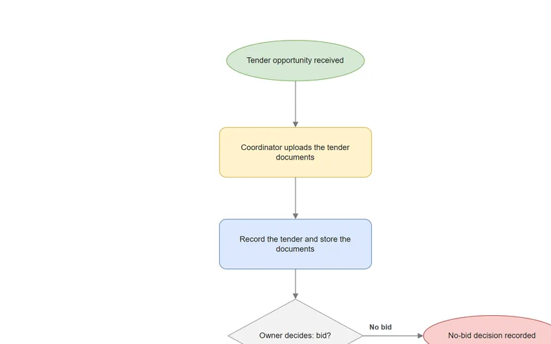 Preview of the RFP & Tender Response process map.